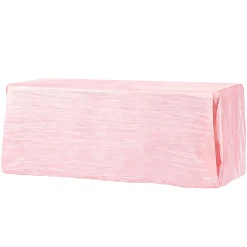 Accordion Crushed Taffeta - 90"x156" Rectangular Tablecloth - Pink