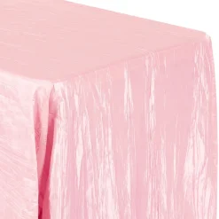 Accordion Crushed Taffeta - 90"x156" Rectangular Tablecloth - Pink