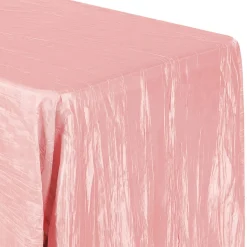Accordion Crushed Taffeta - 90"x156" Rectangular Tablecloth - Dusty Rose/Mauve