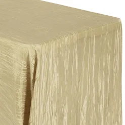 Accordion Crushed Taffeta - 90"x156" Rectangular Tablecloth - Champagne
