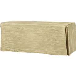 Accordion Crushed Taffeta - 90"x156" Rectangular Tablecloth - Champagne