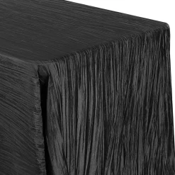 Accordion Crushed Taffeta - 90"x156" Rectangular Tablecloth - Black