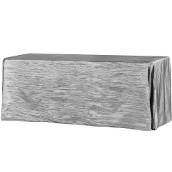 Accordion Crushed Taffeta - 90"x132" Rectangular Tablecloth - Silver