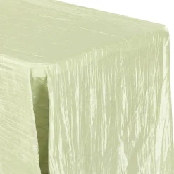 Accordion Crushed Taffeta - 90"x132" Rectangular Tablecloth - Sage Green