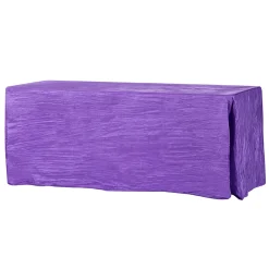 Accordion Crushed Taffeta - 90"x132" Rectangular Tablecloth - Purple