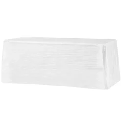 Accordion Crushed Taffeta - 90"x156" Rectangular Tablecloth - White
