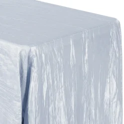 Accordion Crushed Taffeta - 90"x132" Rectangular Tablecloth - Dusty Blue