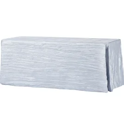Accordion Crushed Taffeta - 90"x132" Rectangular Tablecloth - Dusty Blue