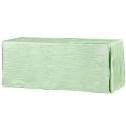 Accordion Crushed Taffeta - 90"x132" Rectangular Tablecloth - Mint Green