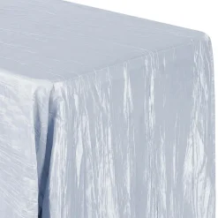 Accordion Crushed Taffeta - 90"x156" Rectangular Tablecloth - Dusty Blue