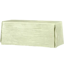 Accordion Crushed Taffeta - 90"x156" Rectangular Tablecloth - Sage Green