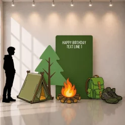Adventure Camp Foam Core Birthday Backdrop Kit by PopScene™