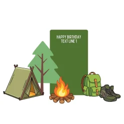 Adventure Camp Foam Core Birthday Backdrop Kit by PopScene™