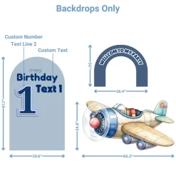 Airplane Pilots Foam Core Birthday Backdrop Kit by PopScene™