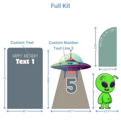 Alien Invasion Foam Core Birthday Backdrop Kit by PopScene™