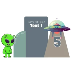 Alien Invasion Foam Core Birthday Backdrop Kit by PopScene™