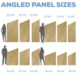 Angled Collapsing Chiara Wall Panel (Right Leaning) - Select Your Size!