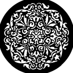 Antique Rosette - Stock Gobo for Gobo Light Projectors - Choose your size!