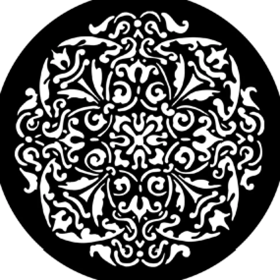 Antique Rosette - Stock Gobo for Gobo Light Projectors - Choose your size!