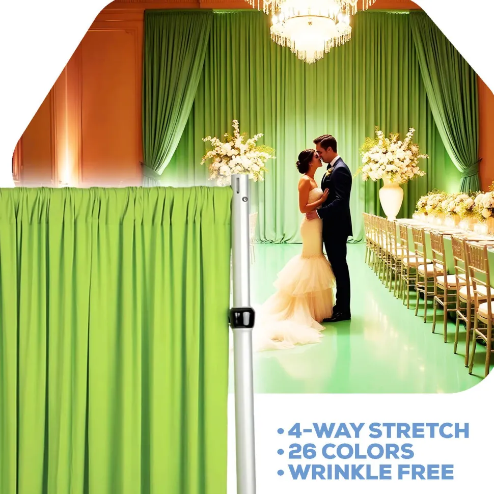 Apple Green 4-Way Stretch Spandex Drape Panel - Choose your Size