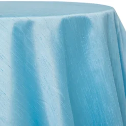 Aqua - Shantung Satin “Capri” Tablecloth - Many Size Options
