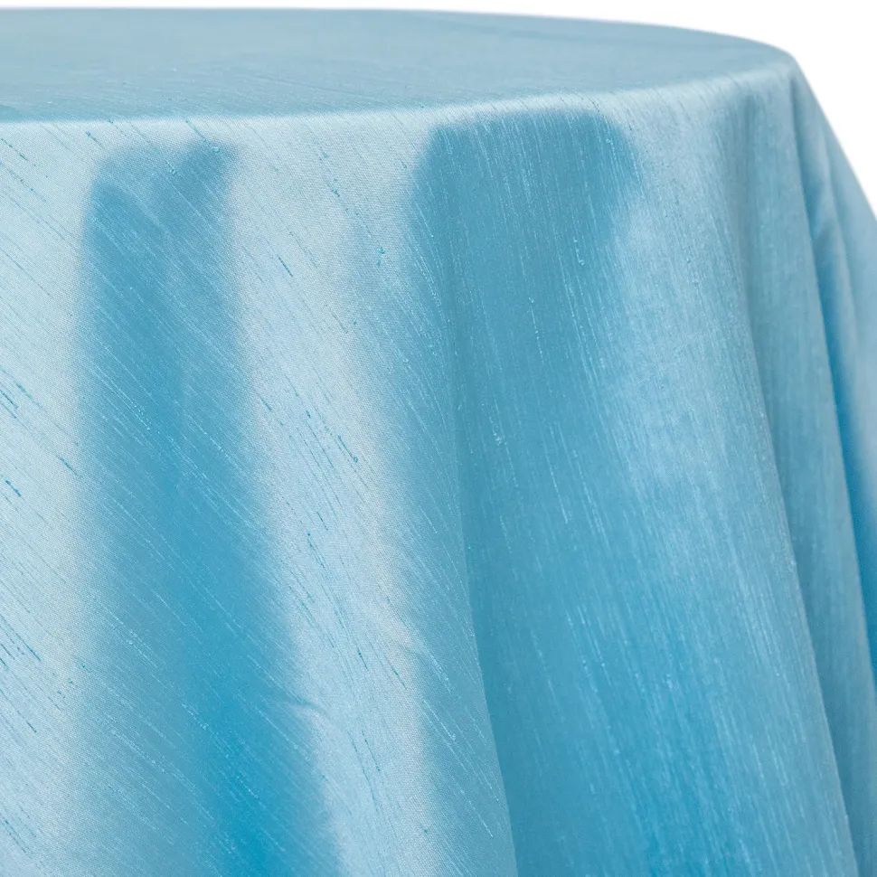 Aqua - Shantung Satin “Capri” Tablecloth - Many Size Options