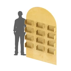 Arched Wood Party Snack Wall Panel - 84" Tall