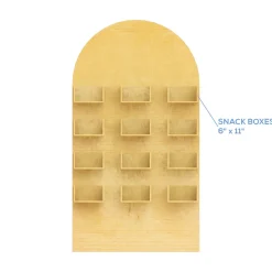 Arched Wood Party Snack Wall Panel - 84" Tall