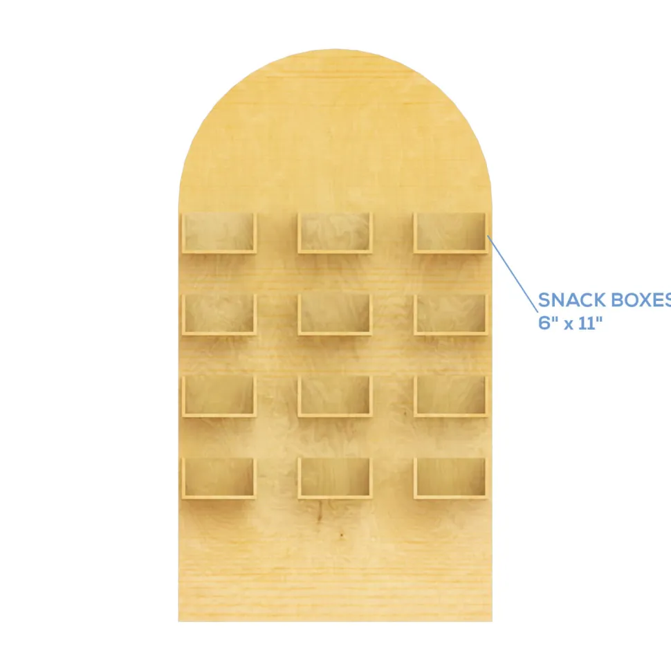 Arched Wood Party Snack Wall Panel - 84" Tall