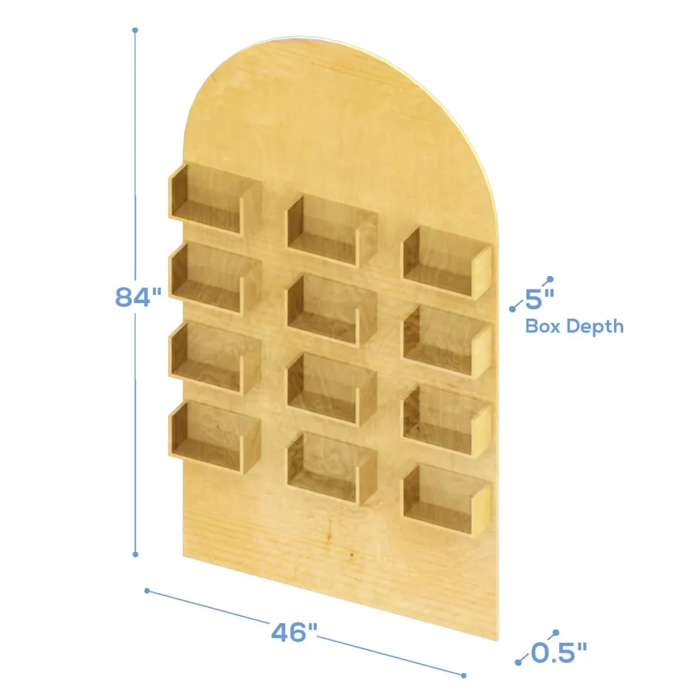 Arched Wood Party Snack Wall Panel - 84" Tall