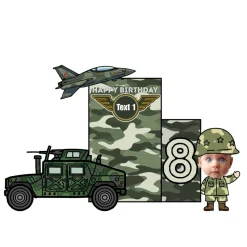 Army Camouflage Foam Core Birthday Backdrop Kit by PopScene™