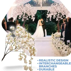 Artificial Cherry Blossom Branch — Blush/Light Pink | Interchangeable Branch for ModTree™ Collection Trees