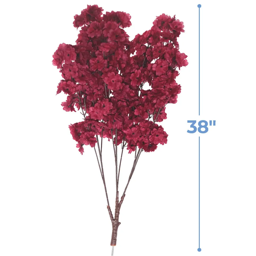 Artificial Hydrangea Bloom Branch — Maroon | Interchangeable Branch for ModTree™ Collection Trees