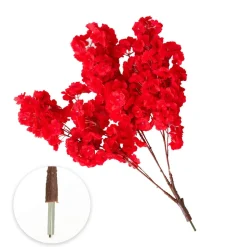 Artificial Hydrangea Bloom Branch — Red | Interchangeable Branch for ModTree™ Collection Trees