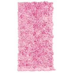 Artificial Rose & Hydrangea Flower Wall - Pink