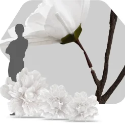 Artificial Single White Jumbo Flower Branch — White | Interchangeable Branch for ModTree™ Collection Trees