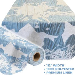 Azure Botanica by the Yard - 112" Width