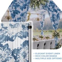 Azure Botanica Curtain Panel w/ 4