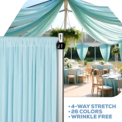 Baby Blue 4-Way Stretch Spandex Drape Panel - Choose your Size