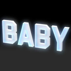 "BABY" Neon Wood Marquee Letters – Handmade in USA – Light Up Signs for Events & Weddings – Multiple Sizes