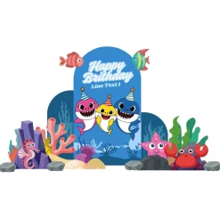 Baby Shark Foam Core Birthday Backdrop Kit by PopScene™