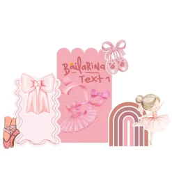 Ballerina Studio Foam Core Birthday Backdrop Kit by PopScene™