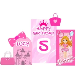 Barbie Inspired Foam Core Birthday Backdrop Kit by PopScene™