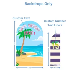 Beach Party 2 Foam Core Birthday Backdrop Kit by PopScene™