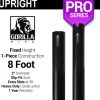 Black Anodized Pro Series - 8ft Fixed 2" Upright