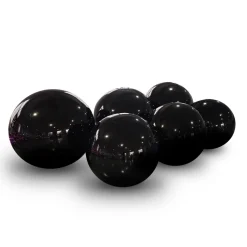 Black Giant Inflatable Mirror Ball Sphere – Maxorb™ Reflective Ceiling Event Decor – Commercial Installation Sizes