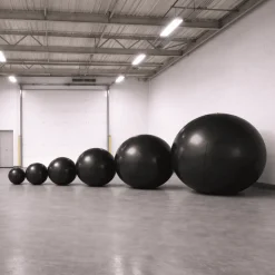 Black Giant Inflatable Modern Ball Sphere – Maxorb™ Event Decor – Commercial Installation Sizes