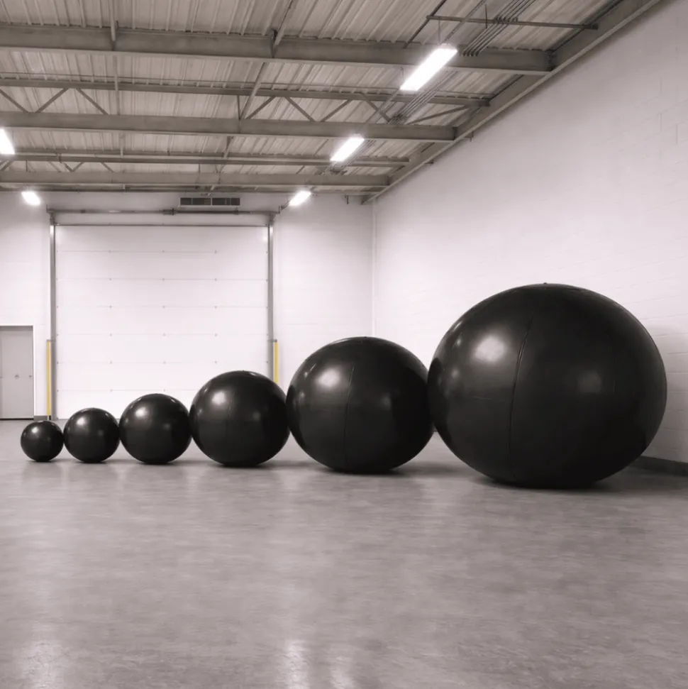 Black Giant Inflatable Modern Ball Sphere – Maxorb™ Event Decor – Commercial Installation Sizes