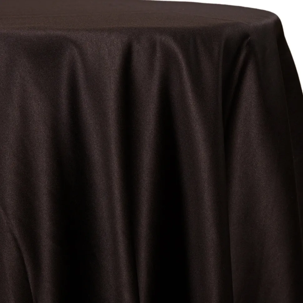 Black - Lamour Matte Satin "Satinessa" Tablecloth - Many Size Options