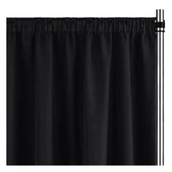 Black La Petite France Curtain Panel w/ 4" Rod Pocket - 118" Wide - Many Size Options
